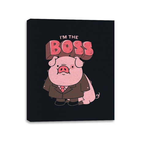 Pig Boss - Canvas Wraps Canvas Wraps RIPT Apparel 11x14 / Black