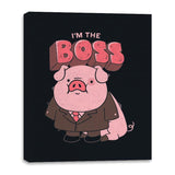 Pig Boss - Canvas Wraps Canvas Wraps RIPT Apparel 16x20 / Black