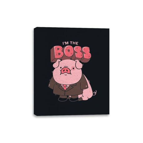 Pig Boss - Canvas Wraps Canvas Wraps RIPT Apparel 8x10 / Black