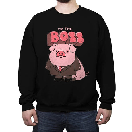 Pig Boss - Crew Neck Sweatshirt Crew Neck Sweatshirt RIPT Apparel Small / Black