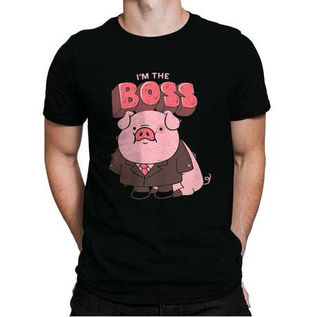 Pig Boss - Mens Premium T-Shirts RIPT Apparel Small / Black