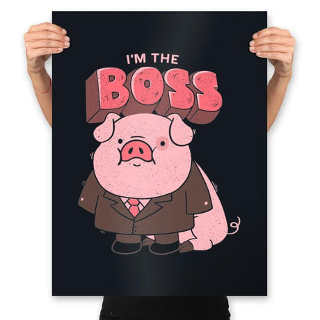 Pig Boss - Prints Posters RIPT Apparel 18x24 / Black