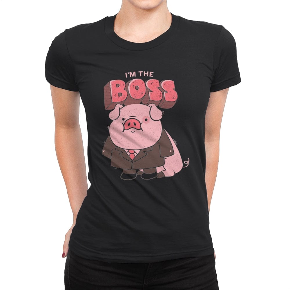 Pig Boss - Womens Premium T-Shirts RIPT Apparel Small / Black