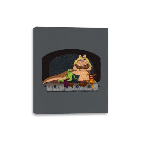 Piggy the Hutt - Canvas Wraps Canvas Wraps RIPT Apparel 8x10 / Charcoal