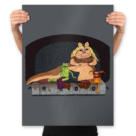 Piggy the Hutt - Prints Posters RIPT Apparel 18x24 / Charcoal