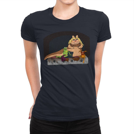 Piggy the Hutt - Womens Premium T-Shirts RIPT Apparel Small / Midnight Navy