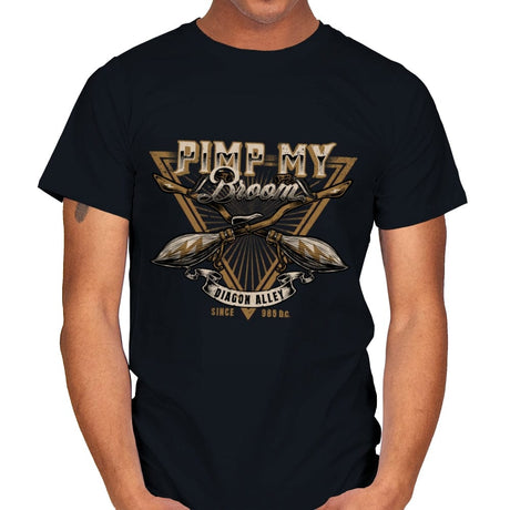 Pimp My Broom - Mens T-Shirts RIPT Apparel Small / Black