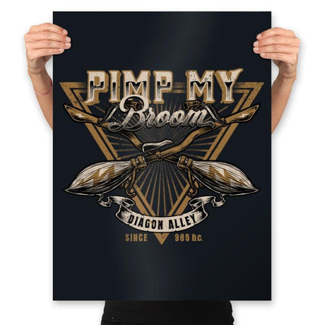 Pimp My Broom - Prints Posters RIPT Apparel 18x24 / Black