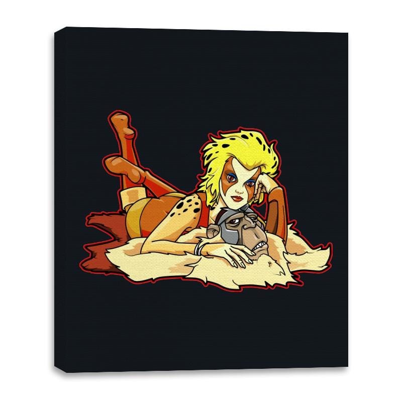 Pin-up Cheetah - Canvas Wraps Canvas Wraps RIPT Apparel 8x10 / Black