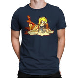 Pin-up Cheetah - Mens Premium T-Shirts RIPT Apparel Small / Midnight Navy