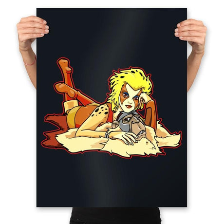 Pin-up Cheetah - Prints Posters RIPT Apparel 18x24 / Black