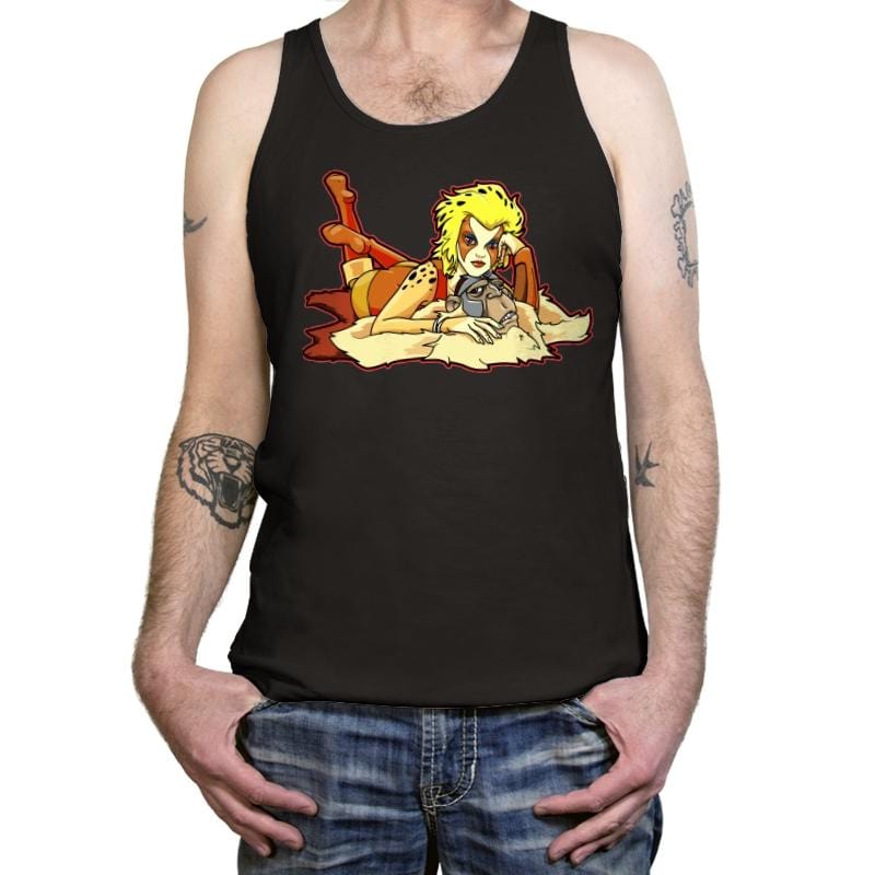 Pin-up Cheetah - Tanktop Tanktop RIPT Apparel X-Small / Black