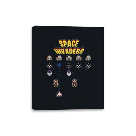 Pixel Invaders - Canvas Wraps Canvas Wraps RIPT Apparel 8x10 / Black