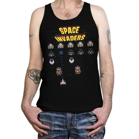 Pixel Invaders - Tanktop Tanktop RIPT Apparel X-Small / Black