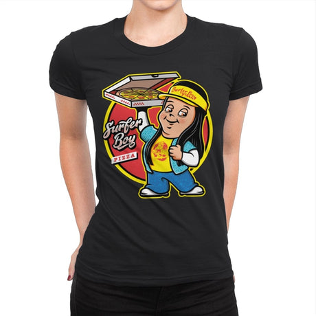 Pizza Boy - Womens Premium T-Shirts RIPT Apparel Small / Black