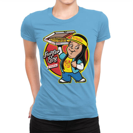 Pizza Boy - Womens Premium T-Shirts RIPT Apparel Small / Turquoise