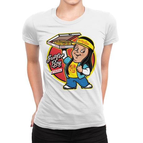 Pizza Boy - Womens Premium T-Shirts RIPT Apparel Small / White