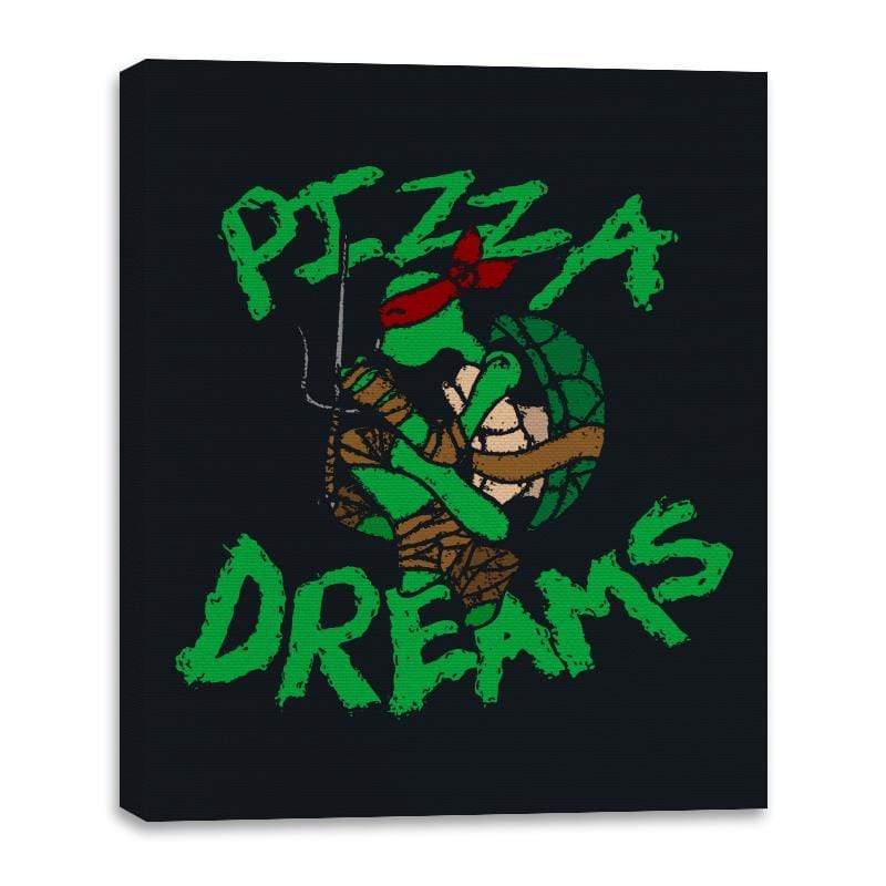 Pizza Dreams - Canvas Wraps Canvas Wraps RIPT Apparel 16x20 / Black