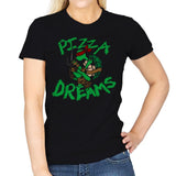 Pizza Dreams - Womens T-Shirts RIPT Apparel Small / Black