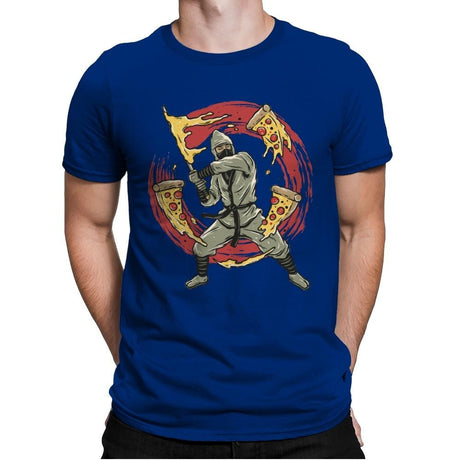 Pizza Ninja - Mens Premium T-Shirts RIPT Apparel Small / Royal