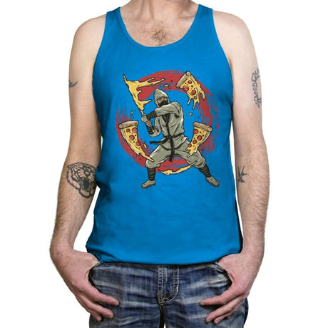 Pizza Ninja - Tanktop Tanktop RIPT Apparel X-Small / Teal