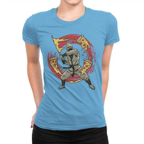 Pizza Ninja - Womens Premium T-Shirts RIPT Apparel Small / Turquoise