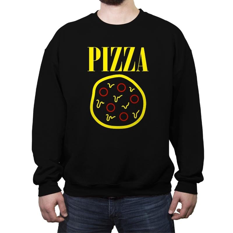 Pizza Spirit  - Crew Neck Sweatshirt Crew Neck Sweatshirt RIPT Apparel Small / Black