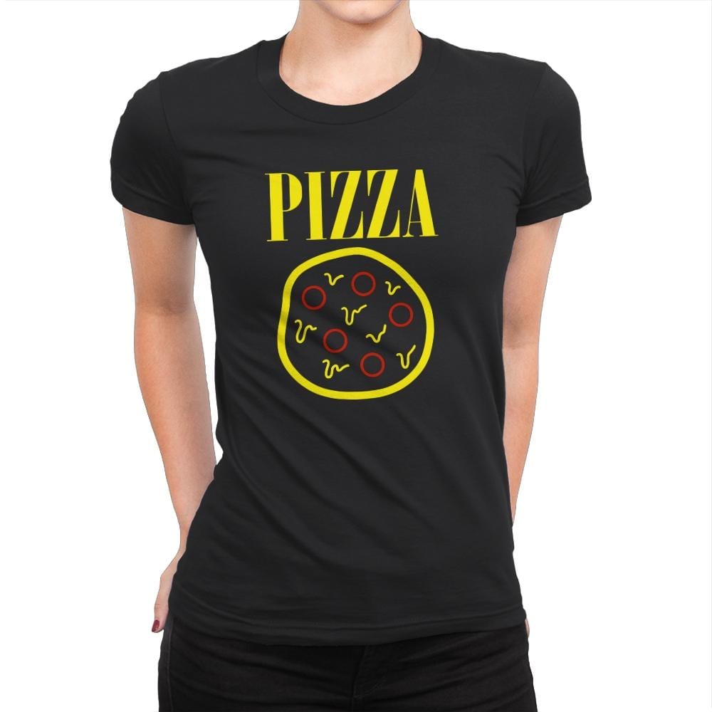 Pizza Spirit  - Womens Premium T-Shirts RIPT Apparel Small / Black