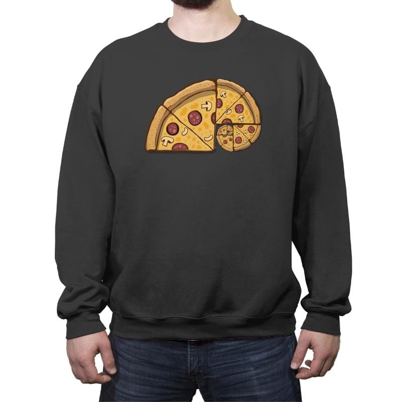 Pizzibonacci - Crew Neck Sweatshirt Crew Neck Sweatshirt RIPT Apparel Small / Charcoal