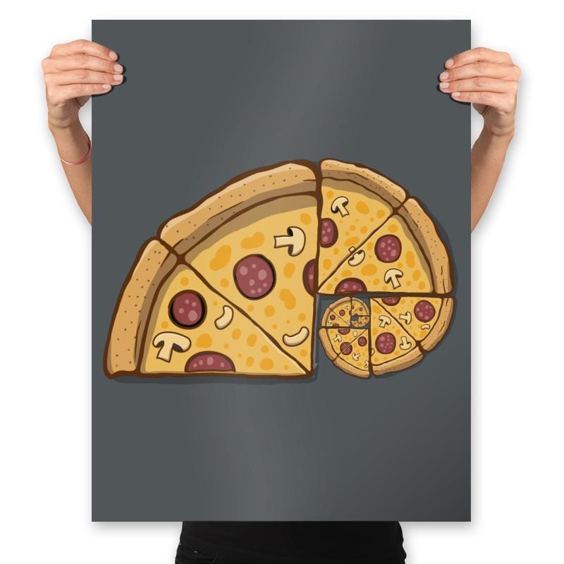 Pizzibonacci - Prints Posters RIPT Apparel 18x24 / Charcoal