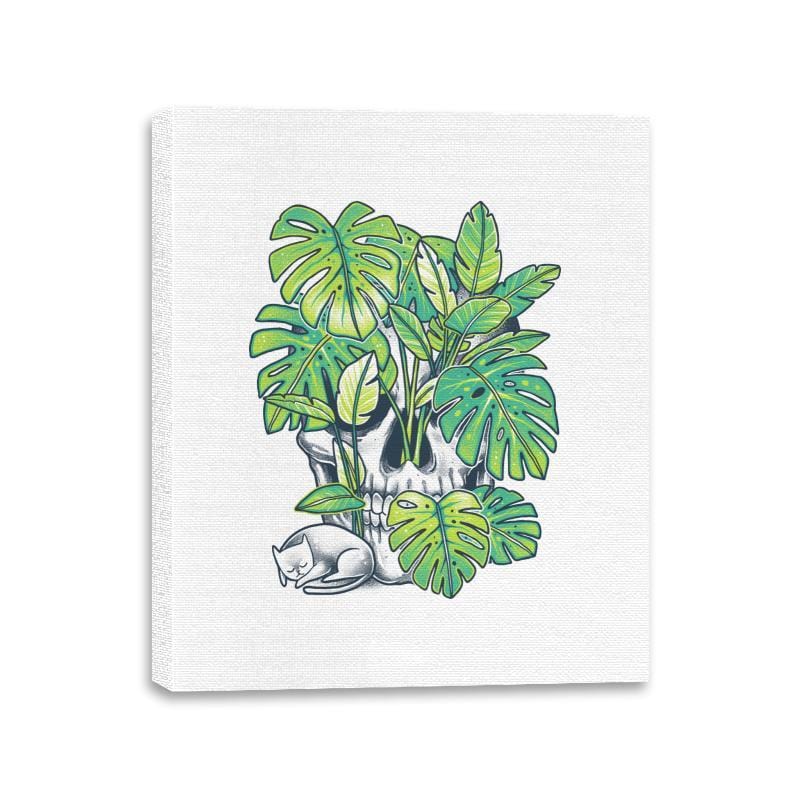 Plant Skull - Canvas Wraps Canvas Wraps RIPT Apparel 11x14 / White