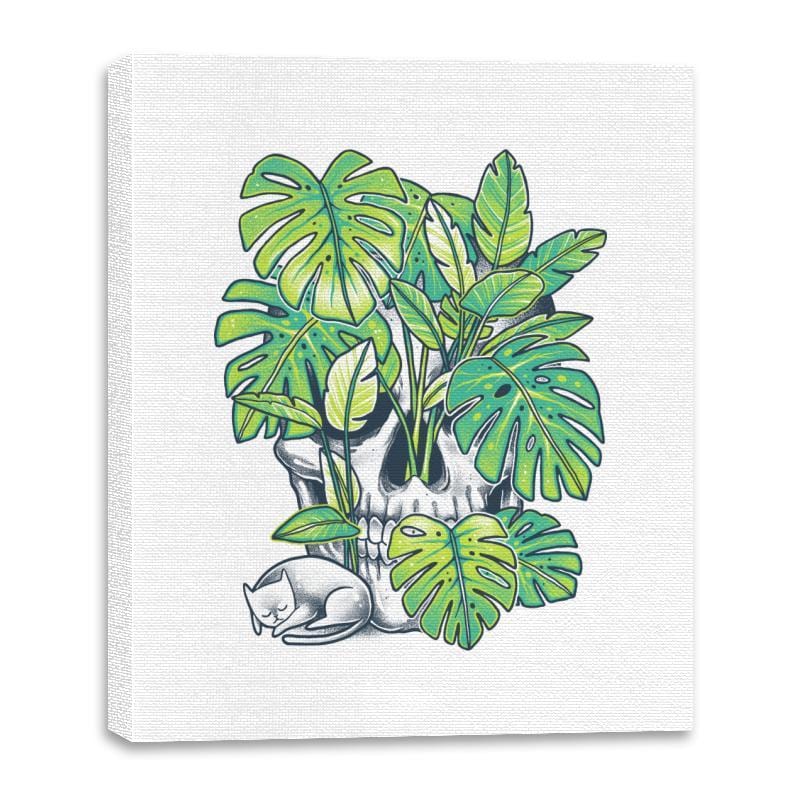 Plant Skull - Canvas Wraps Canvas Wraps RIPT Apparel 16x20 / White