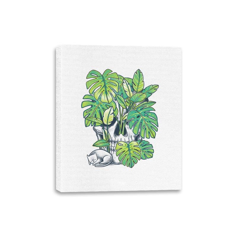 Plant Skull - Canvas Wraps Canvas Wraps RIPT Apparel 8x10 / White