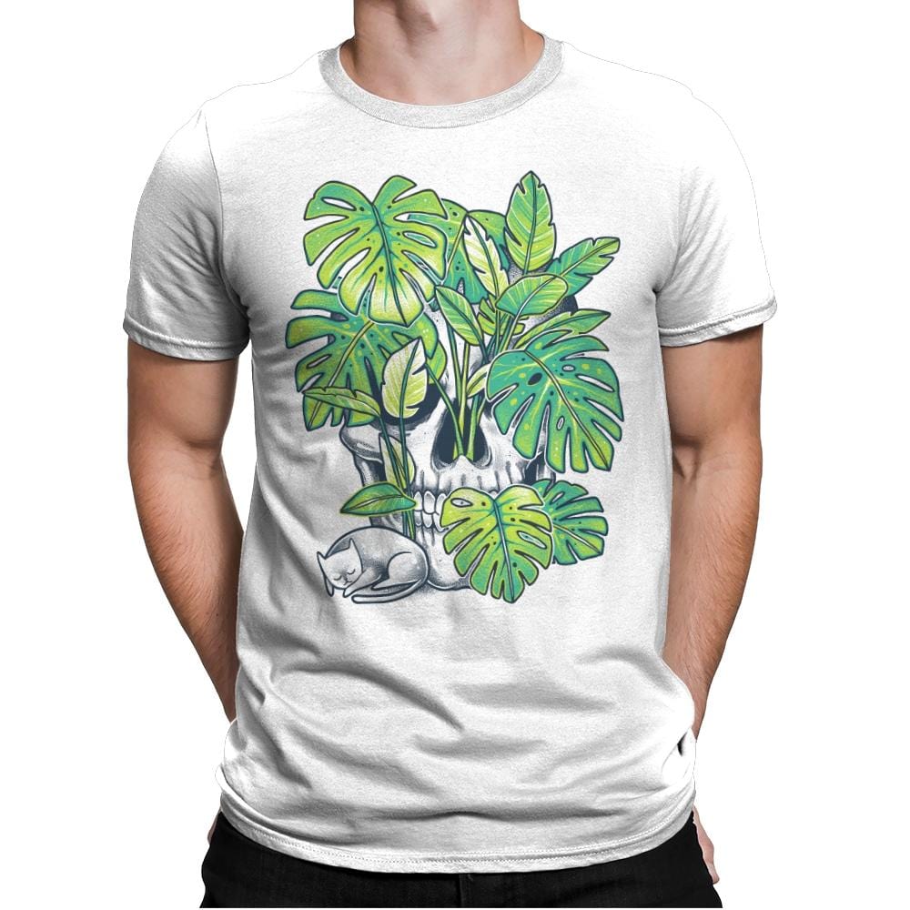 Plant Skull - Mens Premium T-Shirts RIPT Apparel Small / White