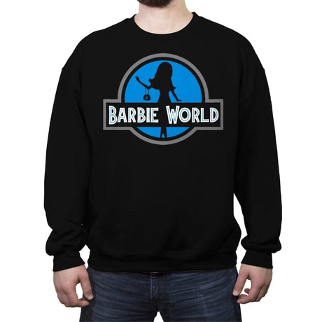 Plastic Doll World - Crew Neck Sweatshirt Crew Neck Sweatshirt RIPT Apparel Small / Black