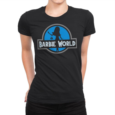 Plastic Doll World - Womens Premium T-Shirts RIPT Apparel Small / Black