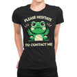 Please Hesitate To Contact Me - Womens Premium T-Shirts RIPT Apparel Small / Black