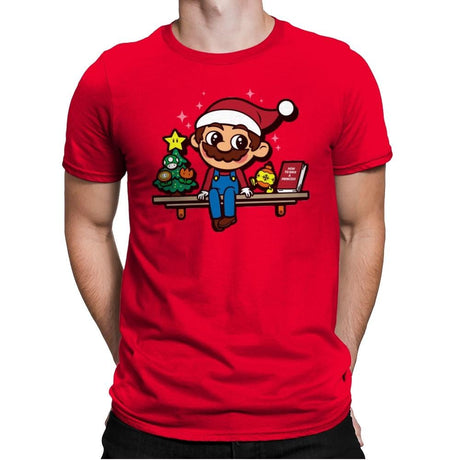 Plumber on the Shelf - Mens Premium T-Shirts RIPT Apparel Small / Red