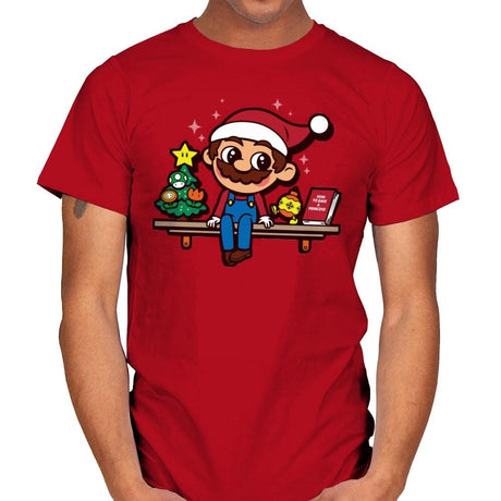 Plumber on the Shelf - Mens T-Shirts RIPT Apparel Small / Red