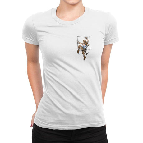 Pocket Raider Exclusive - Womens Premium T-Shirts RIPT Apparel Small / White