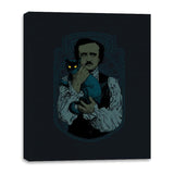 Poe and the Black Cat - Canvas Wraps Canvas Wraps RIPT Apparel 16x20 / Black