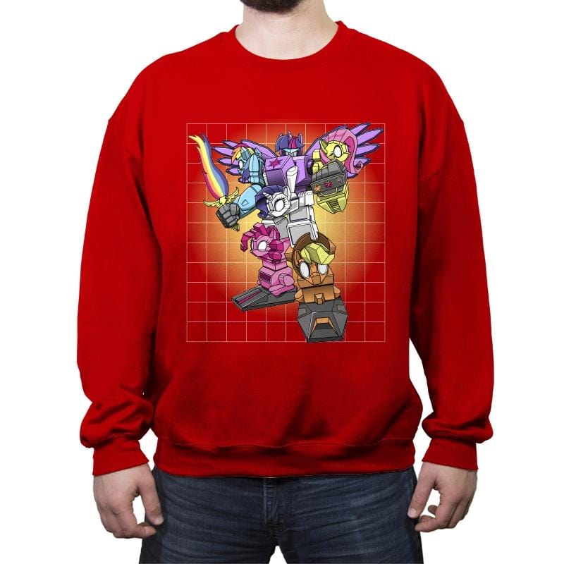 Ponyking - Crew Neck Sweatshirt Crew Neck Sweatshirt RIPT Apparel Small / Red