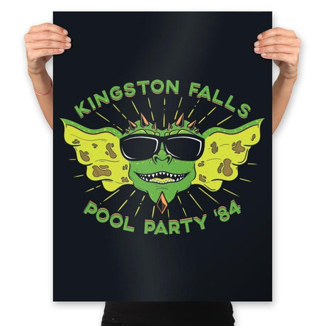 Pool Party '84 - Prints Posters RIPT Apparel 18x24 / Black