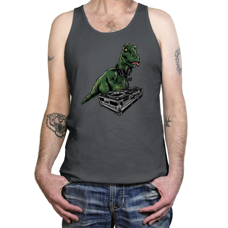 Poor T-Rex DJ - Tanktop Tanktop RIPT Apparel X-Small / Asphalt