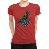 Poor T-Rex DJ - Womens Premium T-Shirts RIPT Apparel Small / Red