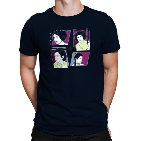 Pop Art Princess Exclusive - Mens Premium T-Shirts RIPT Apparel Small / Midnight Navy