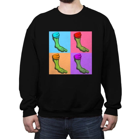 Pop-Art Turtles - Crew Neck Sweatshirt Crew Neck Sweatshirt RIPT Apparel Small / Black