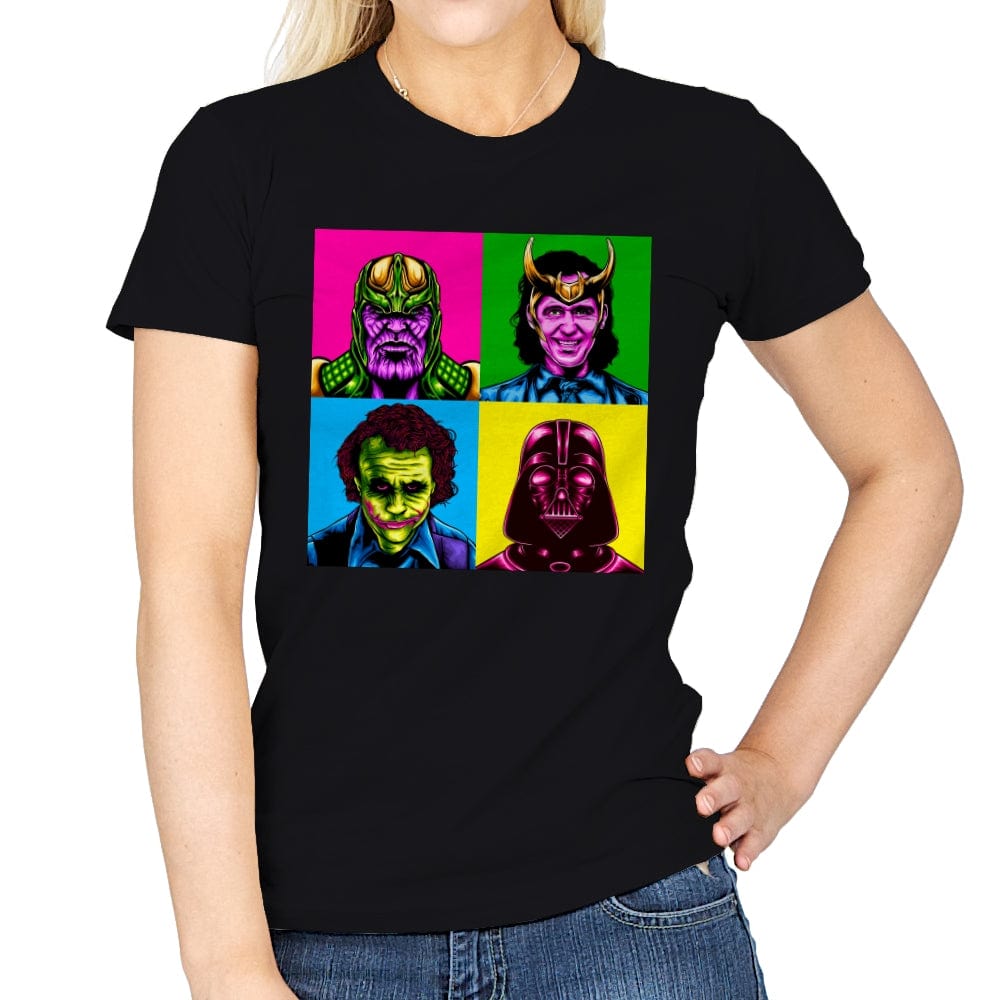 Pop Villain - Womens T-Shirts RIPT Apparel Small / Black