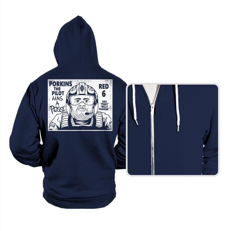 Porkins Has A Posse - Hoodies Hoodies RIPT Apparel Small / Navy