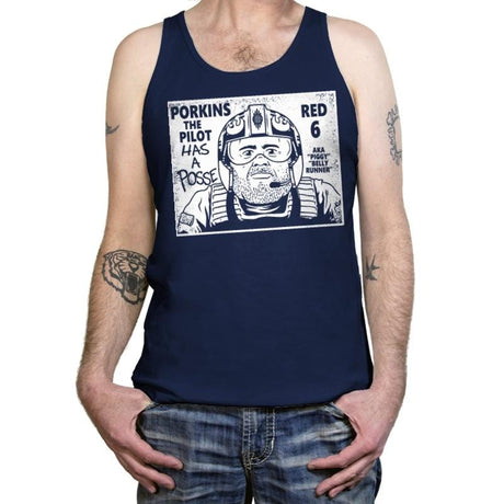 Porkins Has A Posse - Tanktop Tanktop RIPT Apparel X-Small / Navy